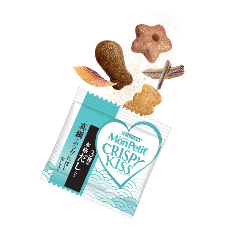 モンプチ クリスピーキッス 3種の本格だし入り 真鯛×かつお×にぼしだし